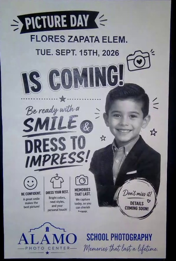 Picture Day Flyer English